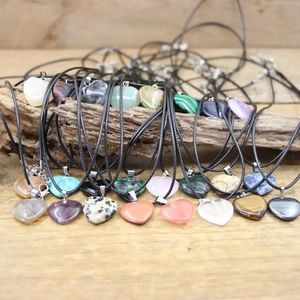 Heart-shaped Natural Stone Necklace